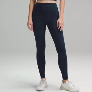 Women's Navy Blue High-Waisted Leggings